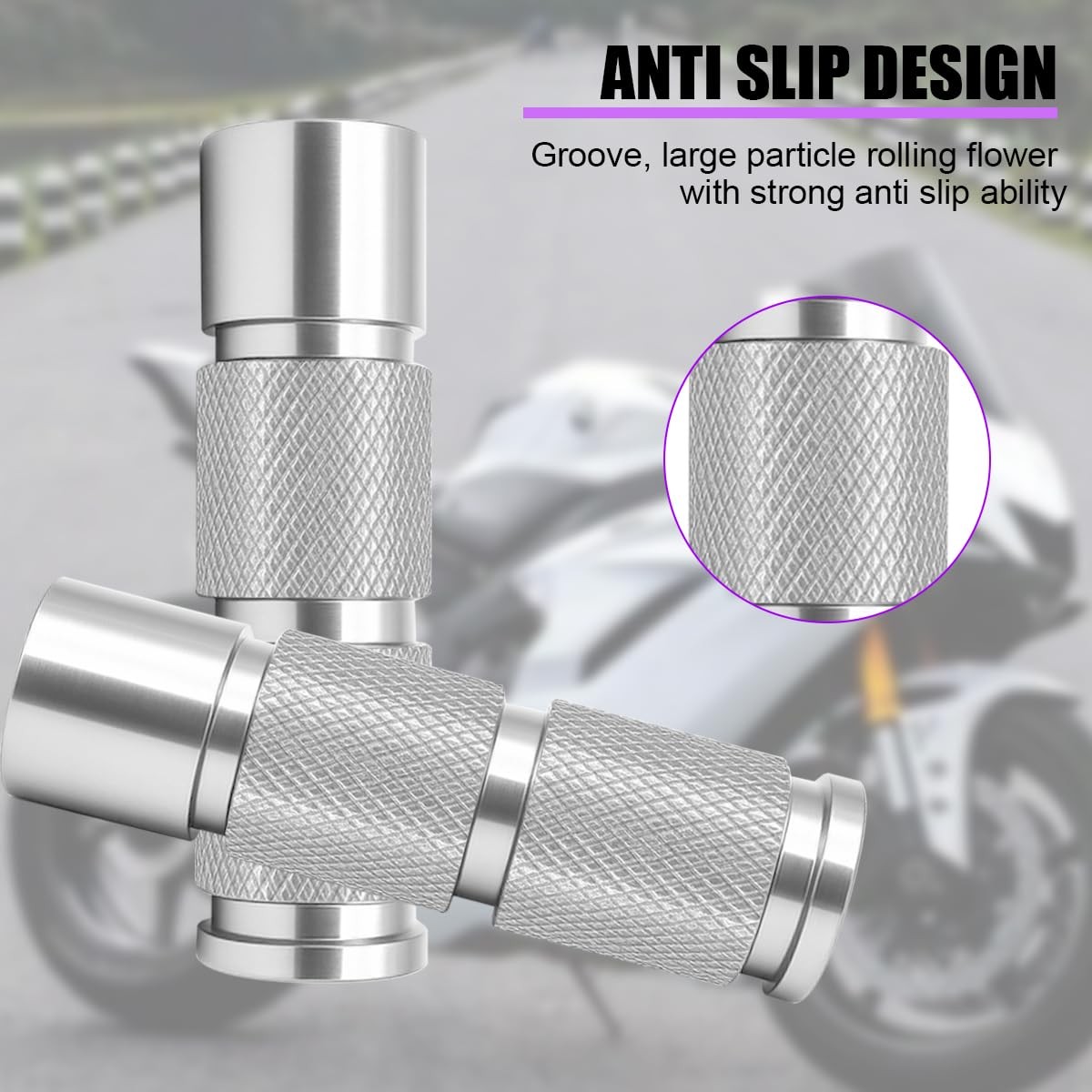 Motorcycle Foot Pegs Aluminum M8 CNC Motorbike Pedals Footrests Motorcycle