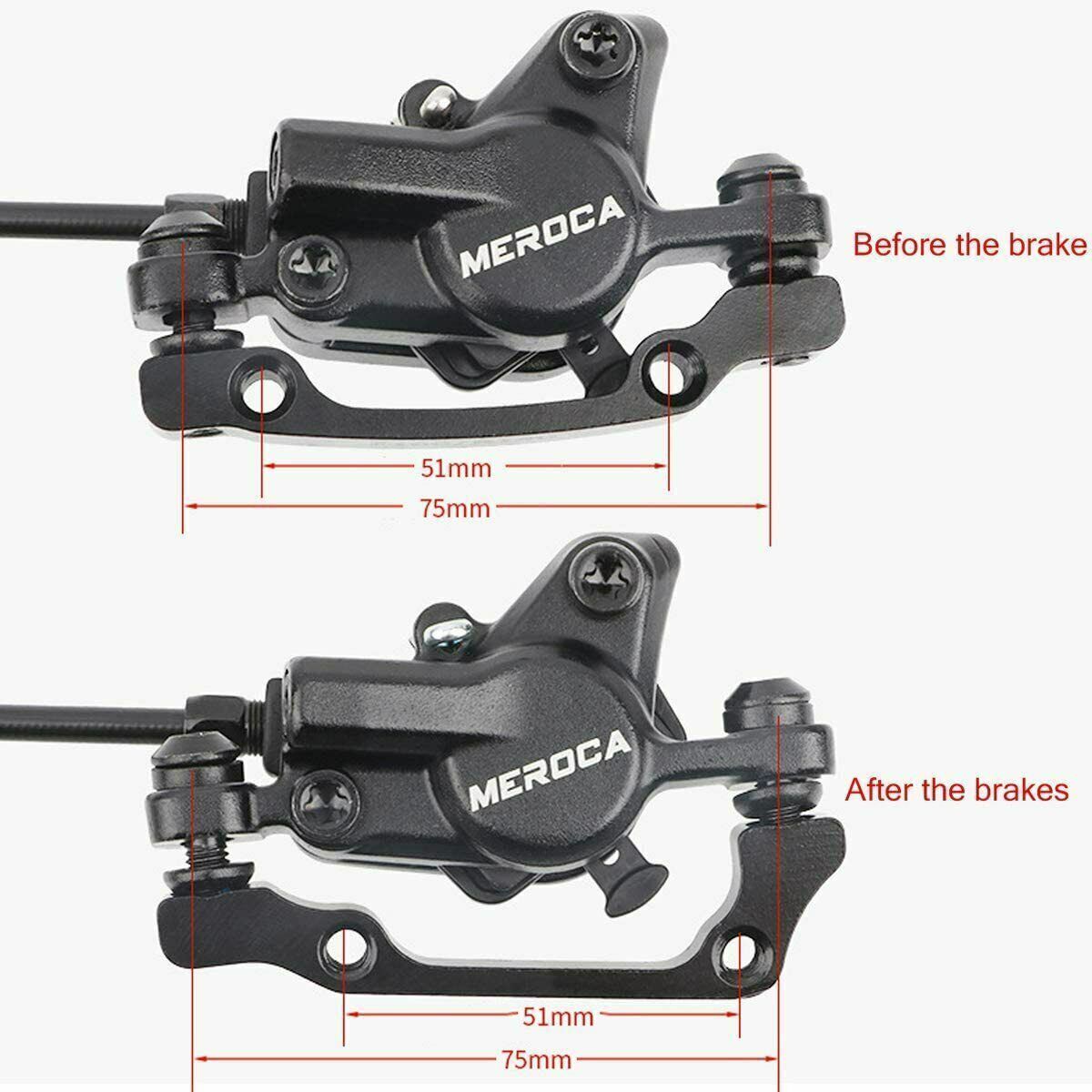 MTB Hydraulic Disc Brake Set Dual Piston Aluminum Alloy 800mm 1400mm Tubes