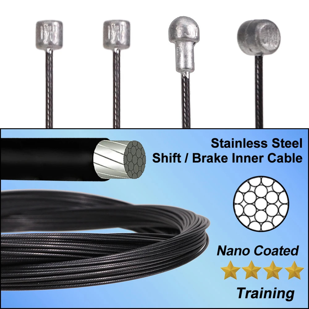 MTB Bike Brake Shift Cable Set Nano Coated Stainless Steel Road Bicycle
