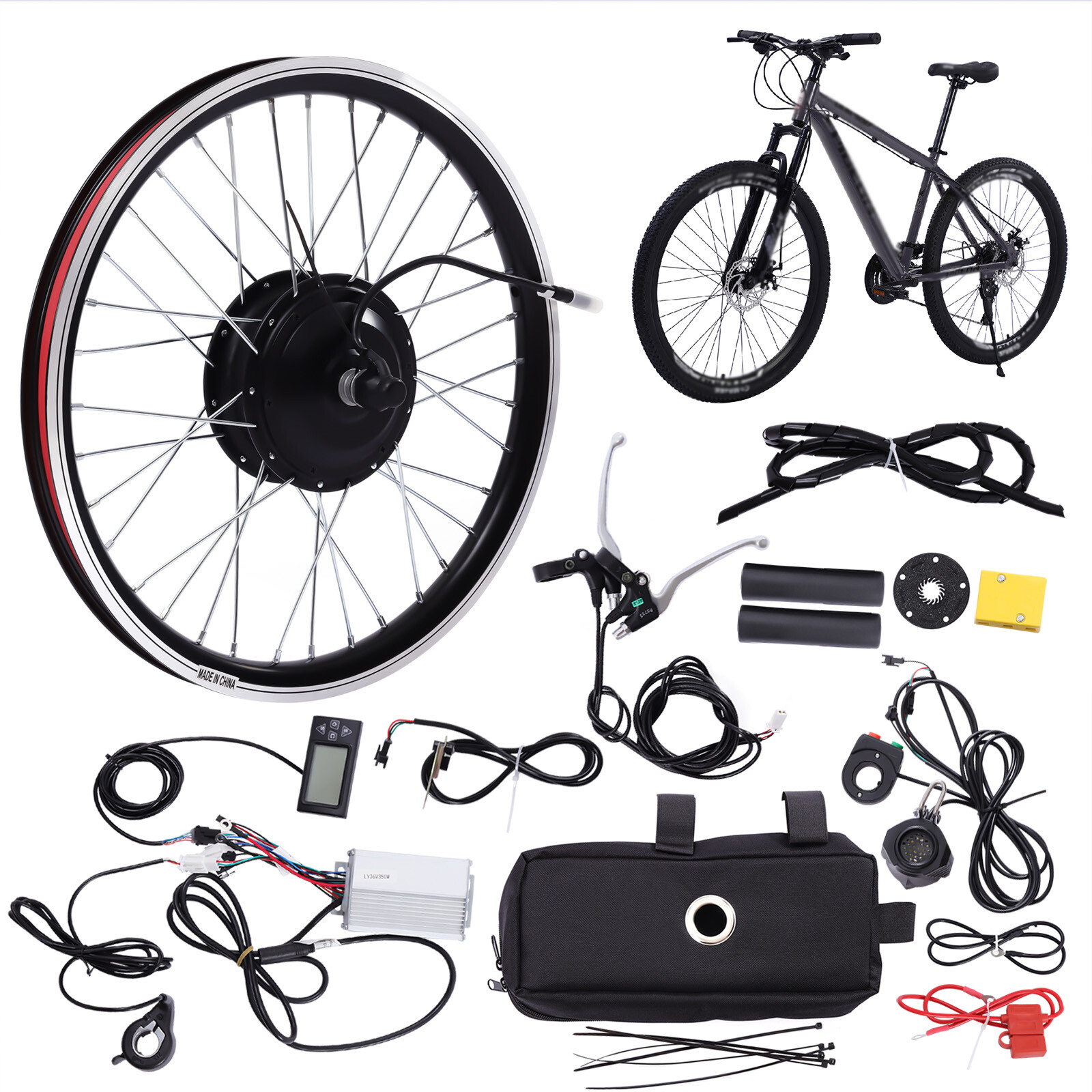 20 Inch 350W E Bike 36V Front Wheel Electric Bicycle Hub Motor Conversion Kit