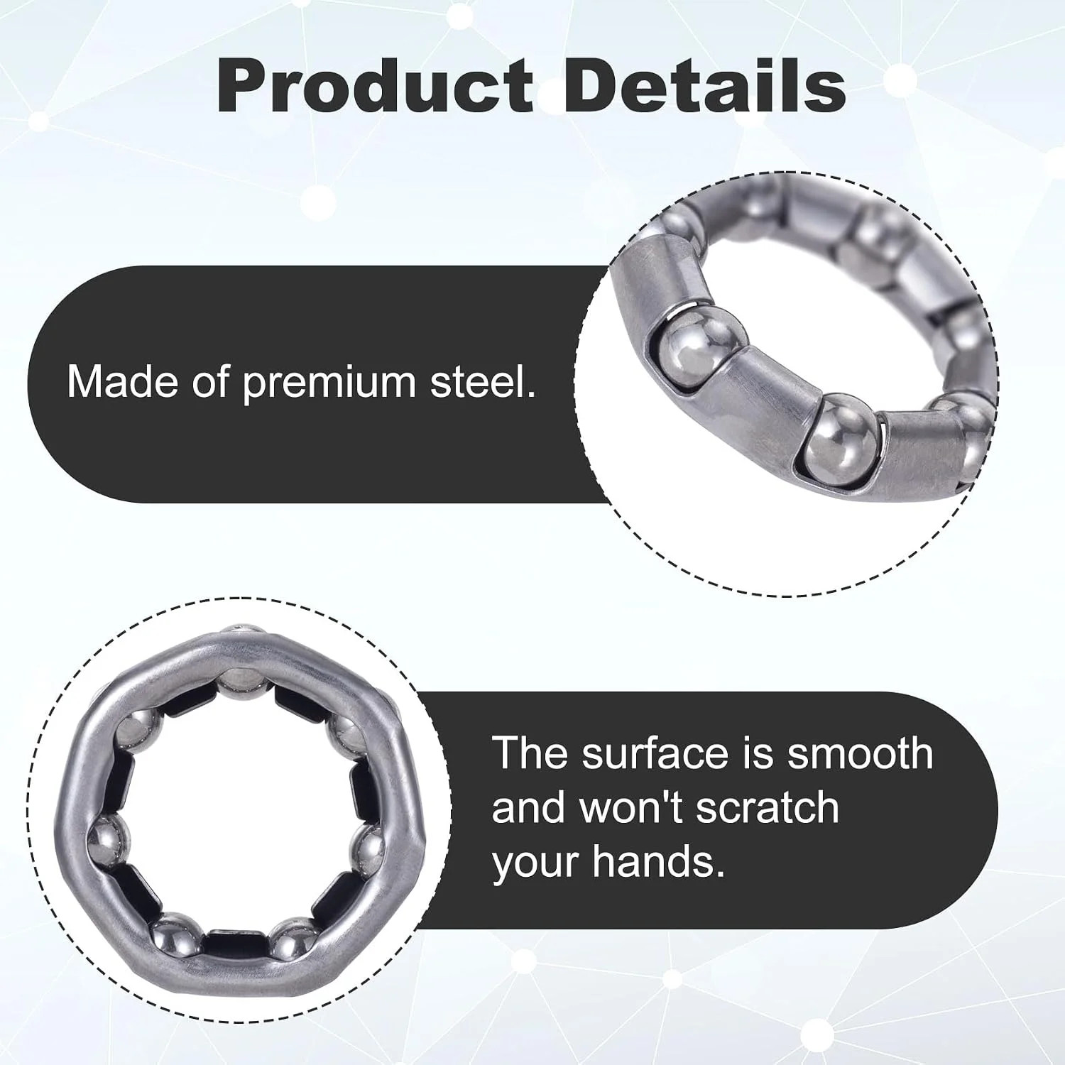 Bicycle Crank Ball Bearing Stainless Steel Bottom Bracket Bearings Bike Axle Whe