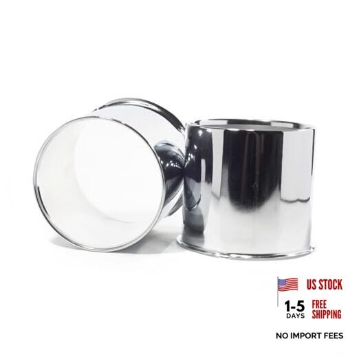 Pcs 5.15inch Trailer Wheel Center Caps Push 5.15″ OD 4.69″ H 2 2Pcs Chrome