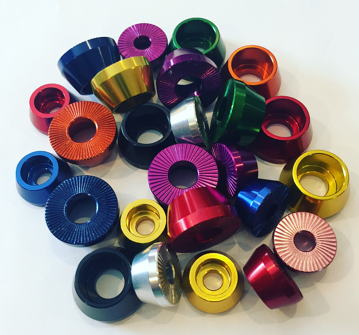 BMX, BICYCLE, VOLCANO WASHERS for Cap Head screws, 6mm, 10mm (3/8″) – COLORS