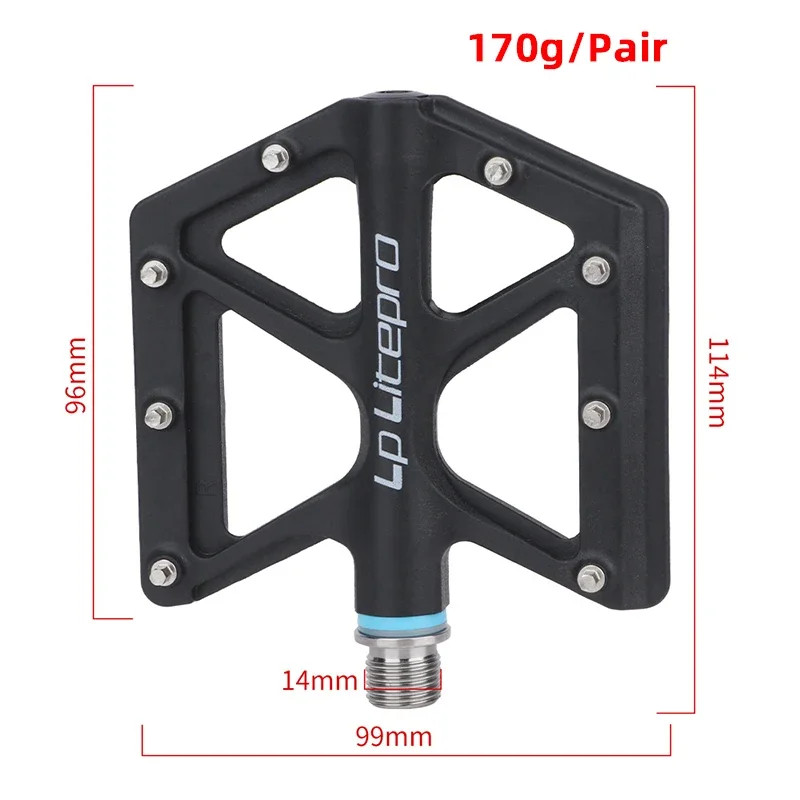 Ultralight Titanium Axle Nylon Platform Anti-Slip Pedals for Road MTB Bicycle