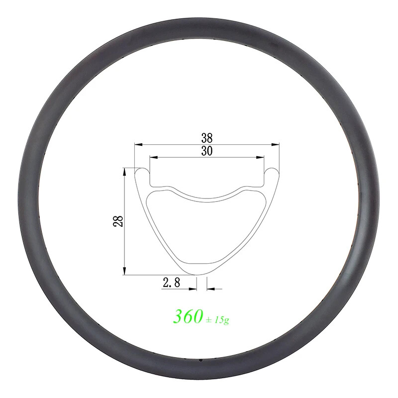 29er MTB XC Carbon Rim 28mm Depth 24H 28H 32H 36H Clincher Tubeless Asymmetric