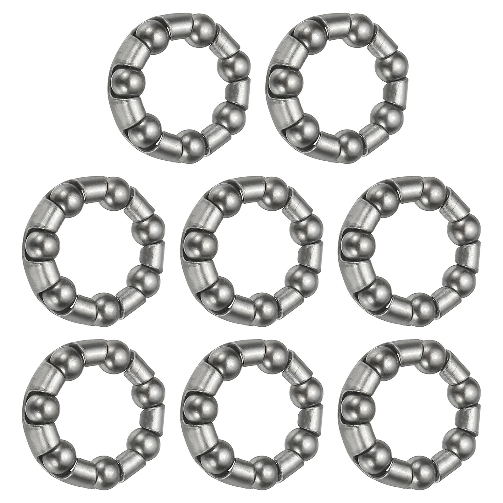 Bike Ball Bearings, Bicycle Crank Bearing #1, 3/16″ x 7 Balls 8 Pack Silver