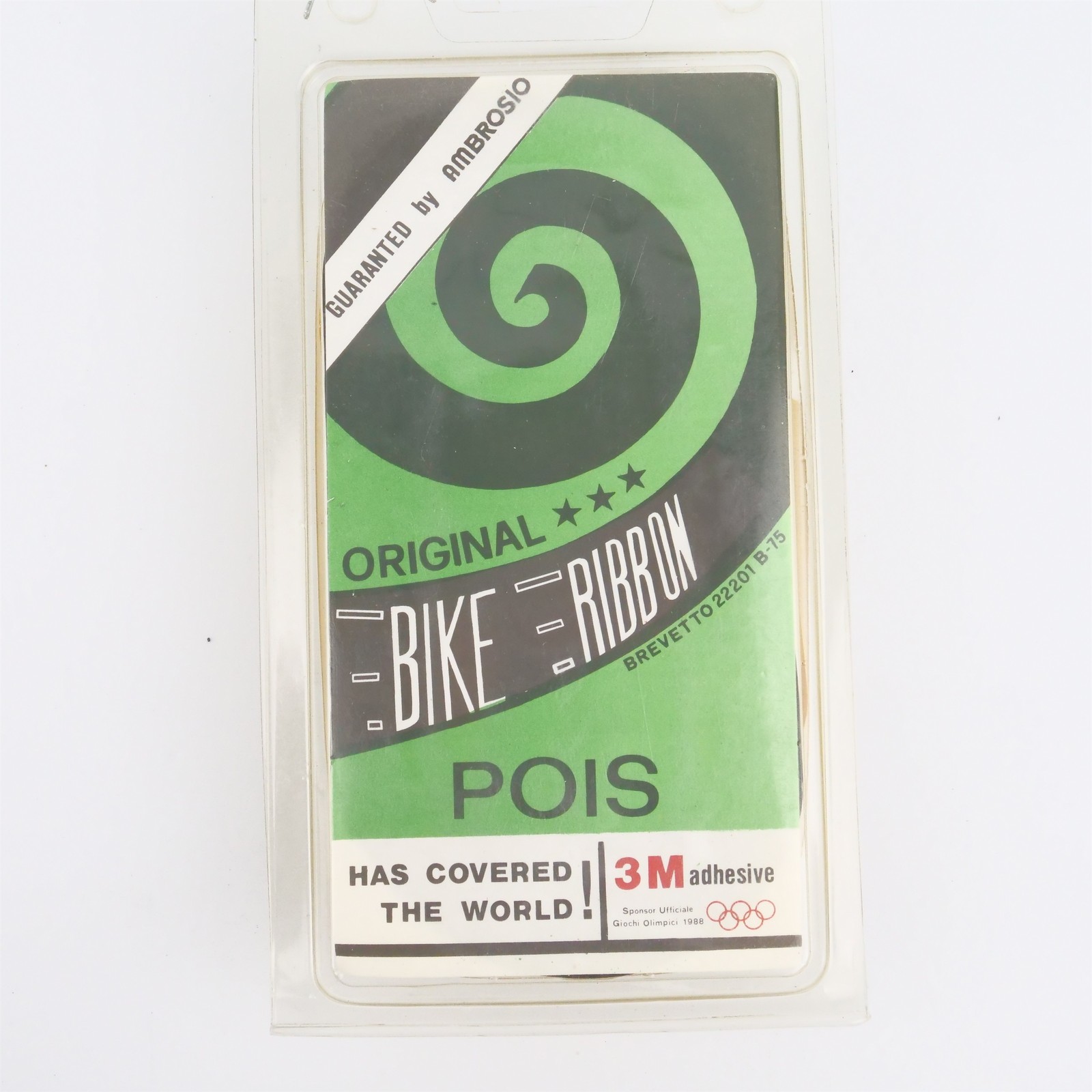 NOS Ambrosio Bike Ribbon Handlebar Tape Black White Polka Dot Vintage L’Eroica