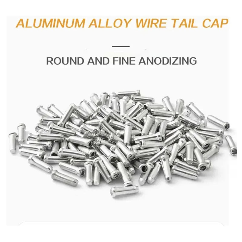 50/100Pcs Bicycle Cable End Caps Aluminum Alloy Bike Brake Shifter Cable Tips Wi