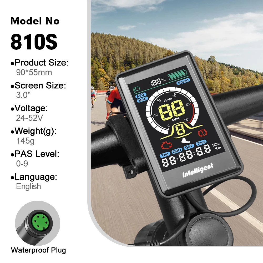 E-bike LCD Color Display Instrument 36V48V52V SW102T DZ40 600C BF-UART Protocol