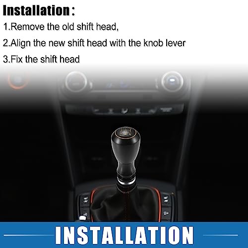Car Truck 5 Speed Gear Shift Knob Universal 9cm 3.54″ Manual Transmission Black