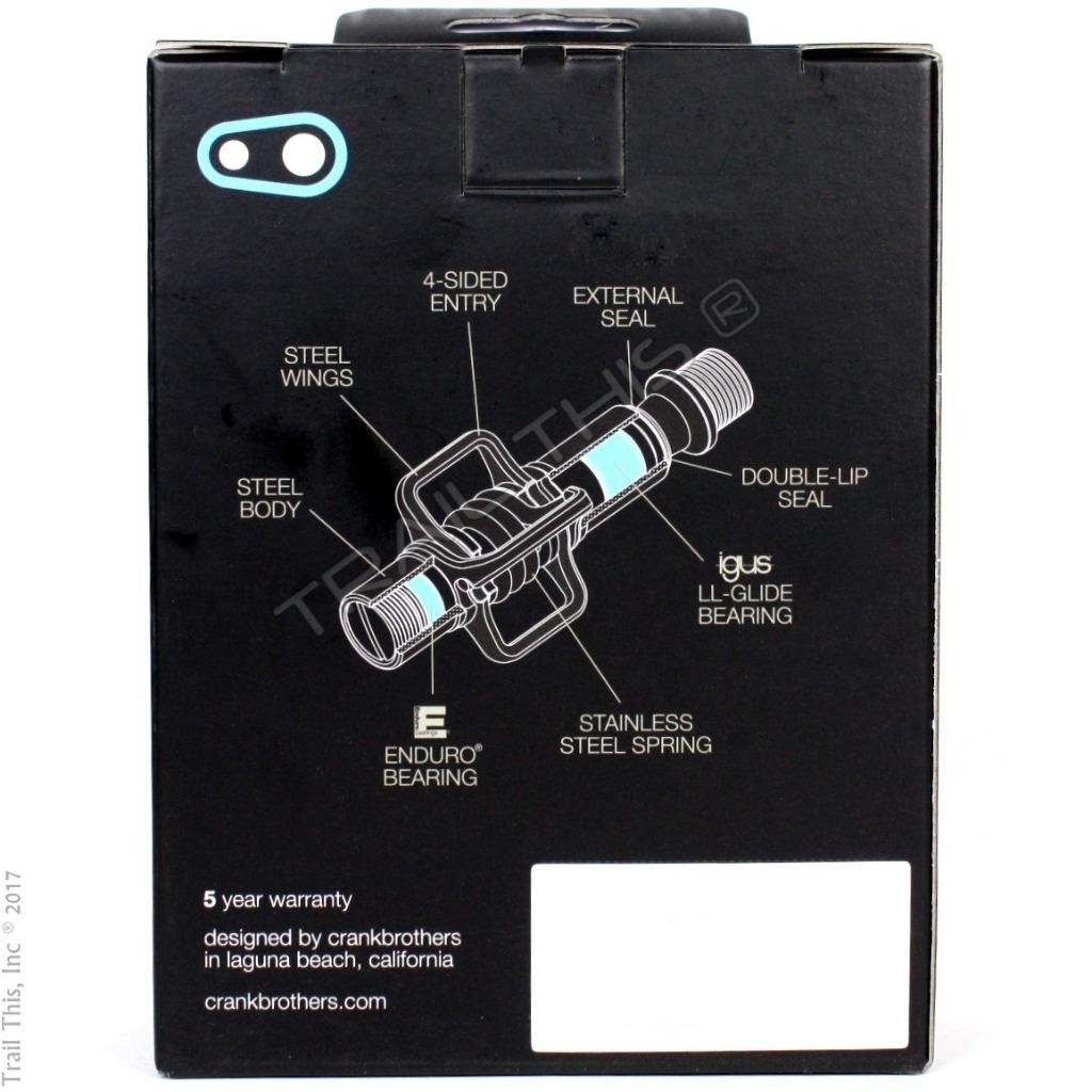 Crank Brothers Eggbeater 1 – Black – Clipless MTB Bike Pedals & Cleats 290g