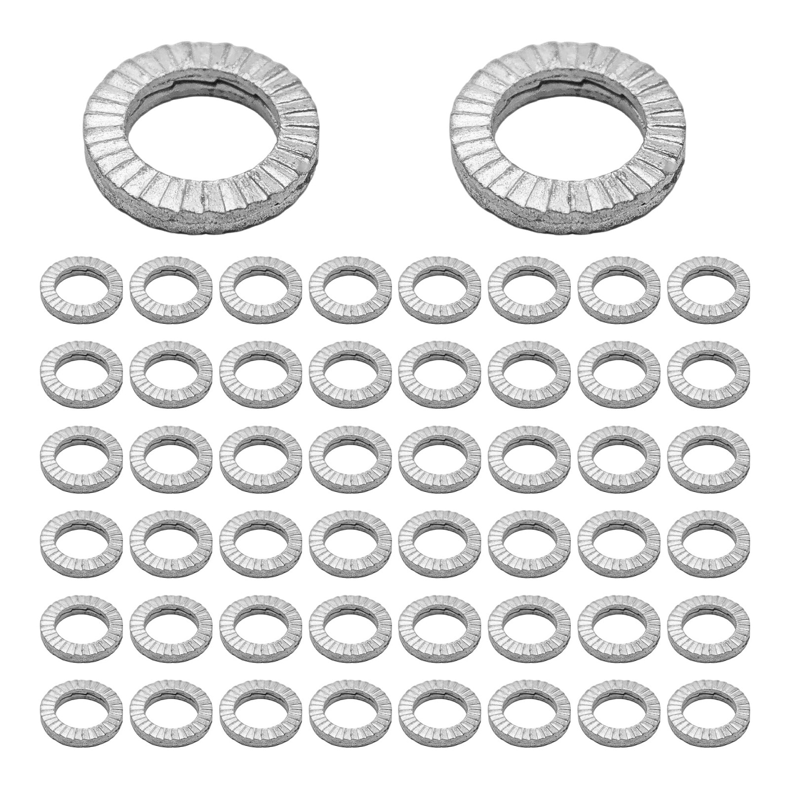 Runseaway 50Pcs M8 Wedge Lock Washers, Vibration Proof Manganese Steel Lock W…