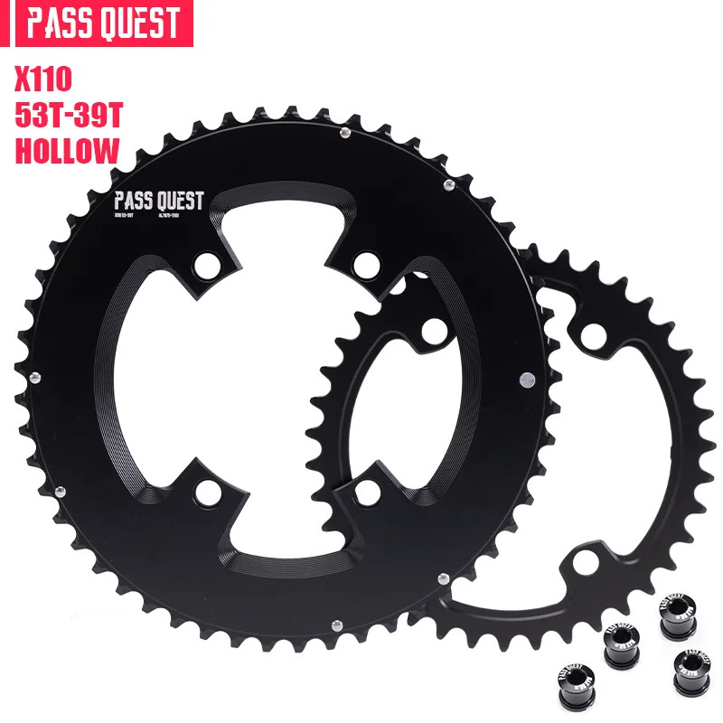 Bicycle 110BCD Double Chainring 4-Bolt 46-33T/48-35T/50-34T/52-36T/53-39T/54-40T