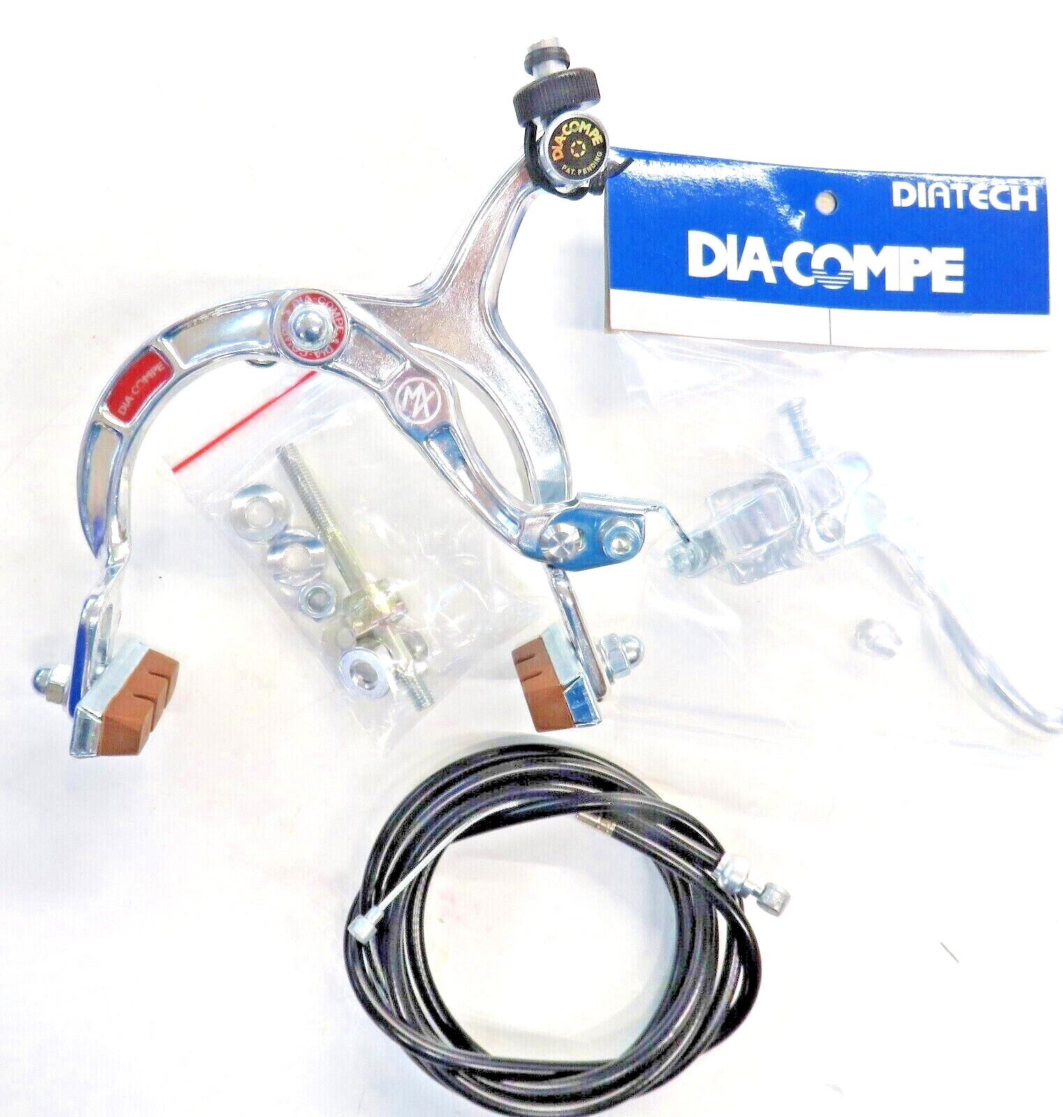 MX1000 DIA-COMPE Sidepull Brake , Handle & Cable Gold or Silver , Front or Rear