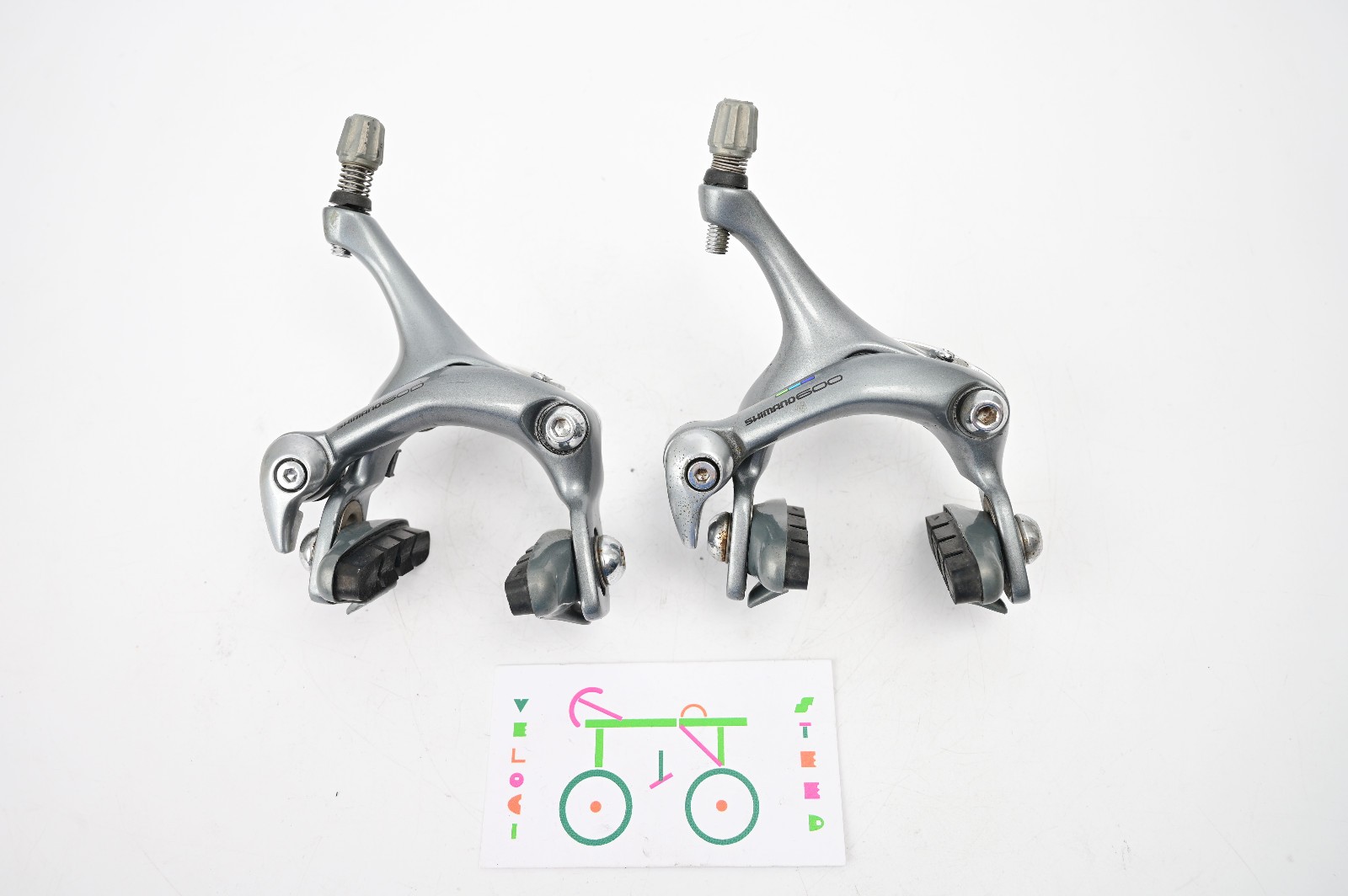 Vintage Shimano 600 Ultegra BR-6403 Brake Caliper Set Tri Color Road Bike F/R