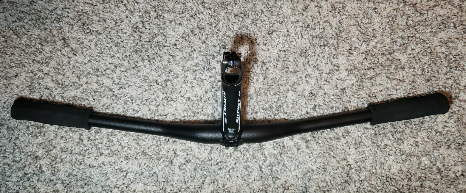 Ritchey Comp 4-Axis Stem 120mm, 31.8mm Aluminum + MTB Flat Bar