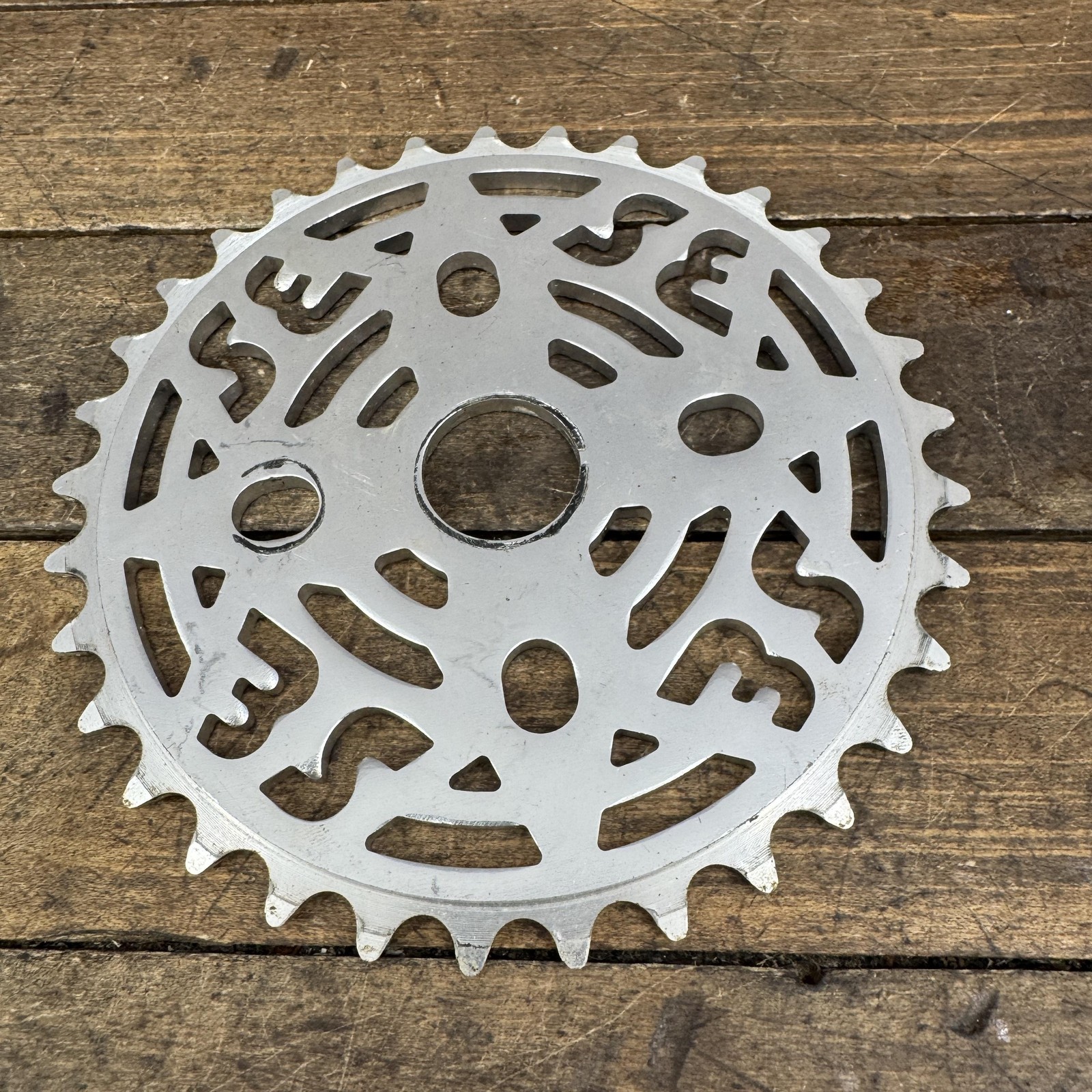 SE Racing 33T BMX Chainring Sprocket Silver Aluminum Bike SE Logo 33 Tooth