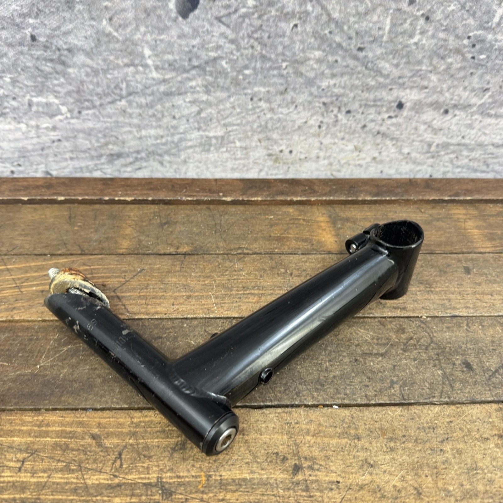 Vintage Quill Bike Stem Black 25.4 Clamp 22.2 Quill CRMO Steel MTB 150 1989