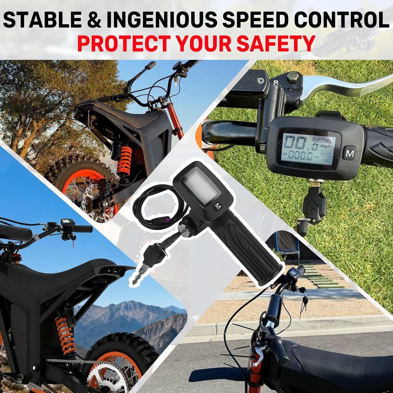 Modern Throttle with LCD Display for Tuttio Soleil01 – Enhanced Safety & Control