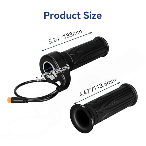 Universal 3 Pin Ebike Throttle Full Twist Compatible with Electric Bike