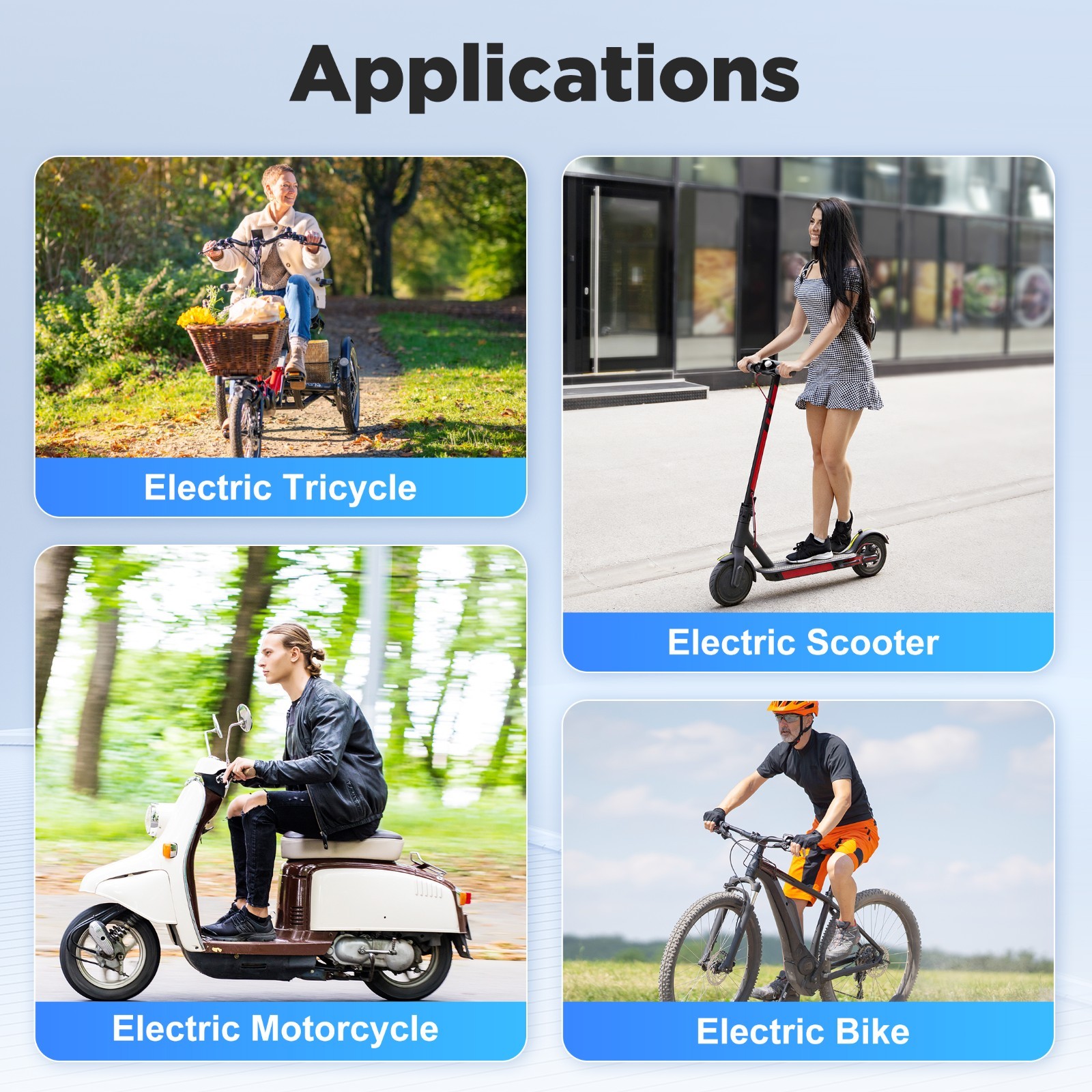 48V Ebike Battery 48V 10AH Electric Bicycle Battery for Ebike 100W-1000W Motors