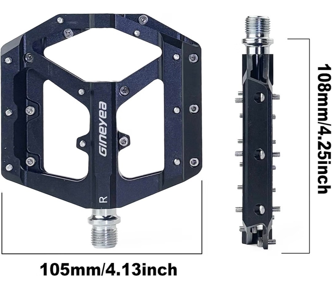 Mountain Bike Pedals, Aluminum Alloy, 9/16″ Sealed Bearing for MTB BMX Road