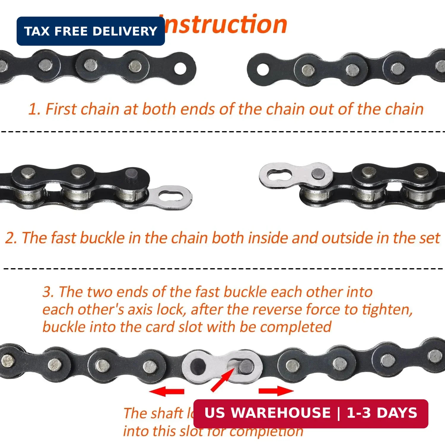 8 Pairs Bicycle Missing Link for 6, 7, 8, 9, 10 Speed Chain Master Link for Bicy