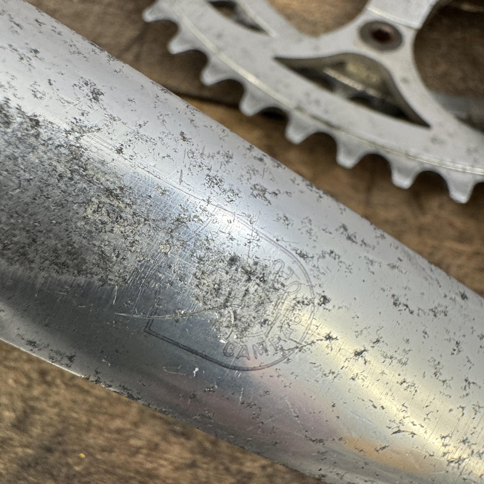 Vintage Campagnolo Crankset 170mm 135 mm Double Road 9/16x20F Italy Square Taper