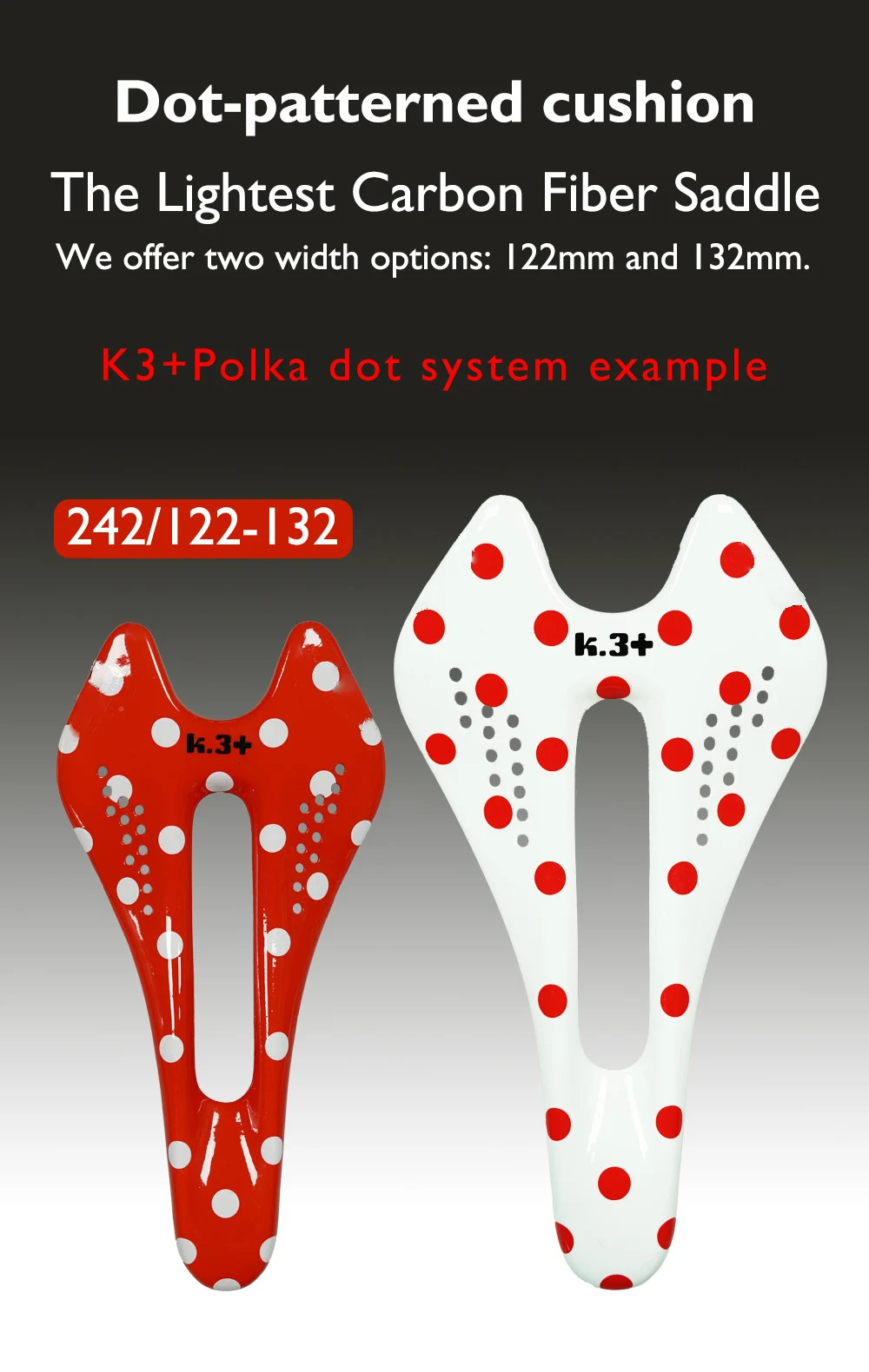 Carbon Fiber Bicycle Saddle for Road/MTB Bike 122/132mm 7x9mm Glossy Front Seat