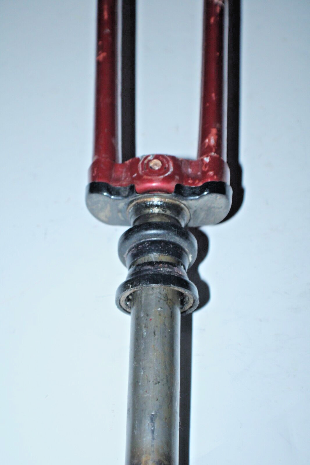 Vintage Road Bike Fork 27″ 1″ Threaded 200mm Red Lugged Steel Fast USA Shipper