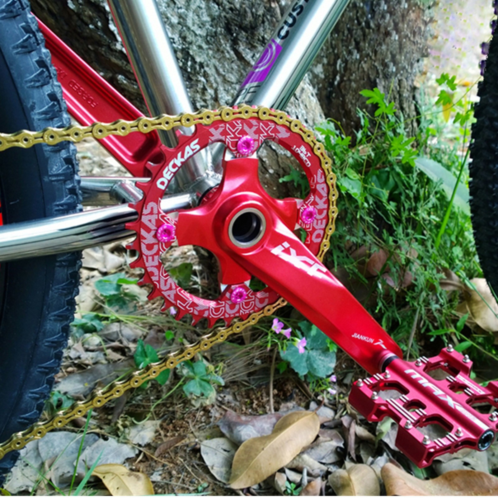 1X 104BCD Narrow Wide Chainring Round 50T 8-11s 136g,Red