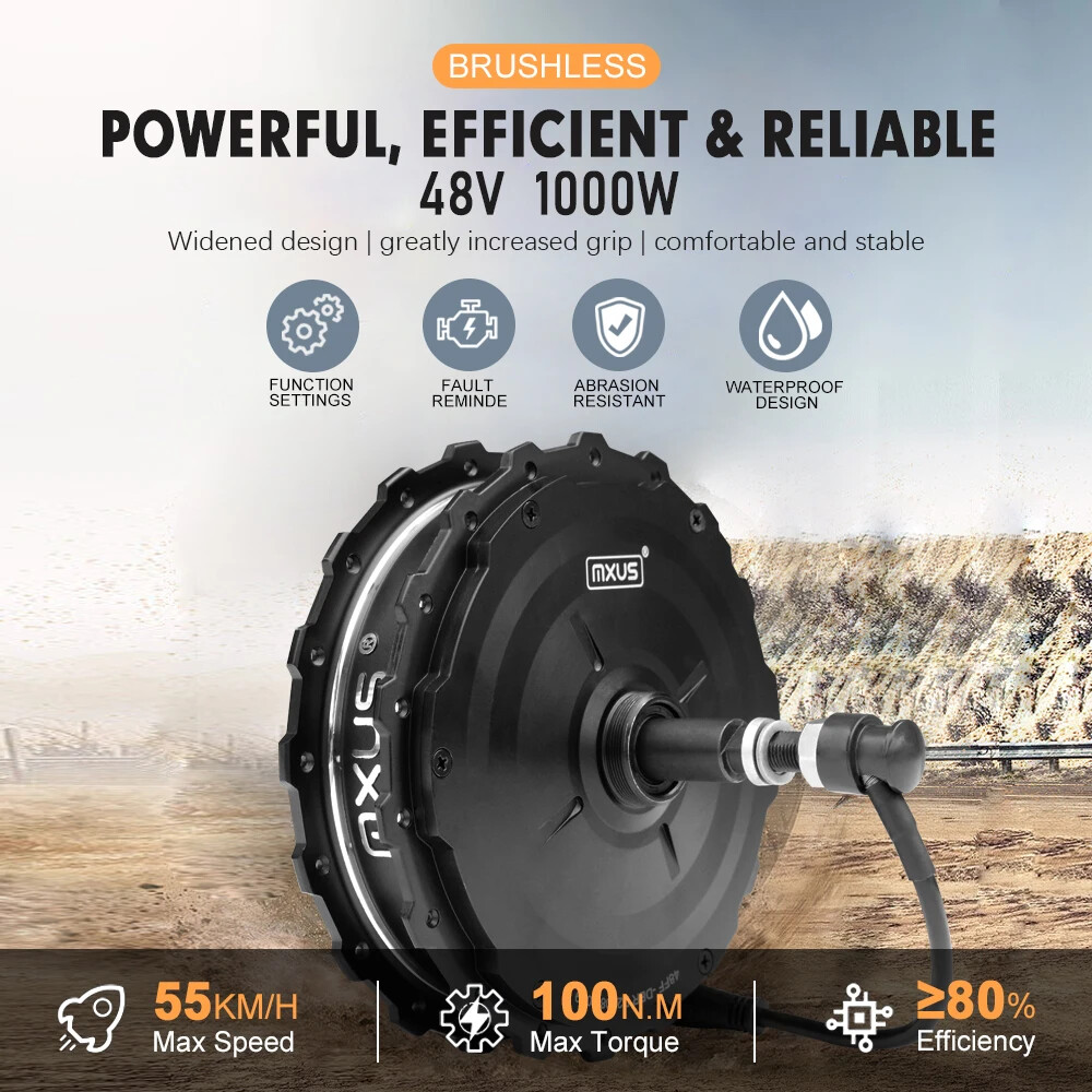 48V 1000W Mountain Electric Bicycle High Speed Brushless Gear Rear Rotate Motor