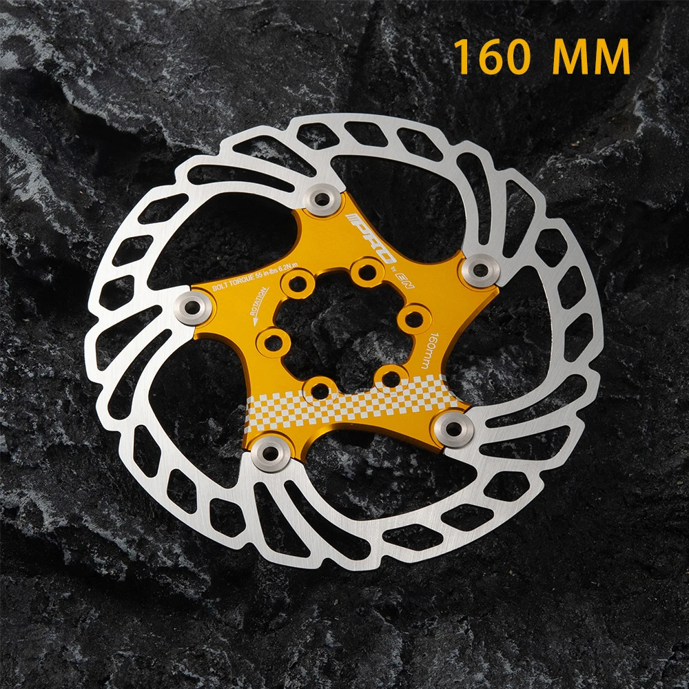 IIIPRO Bicycle Disc Brake Rotor 140MM 160MM Floating Thickened Anodized Cooling