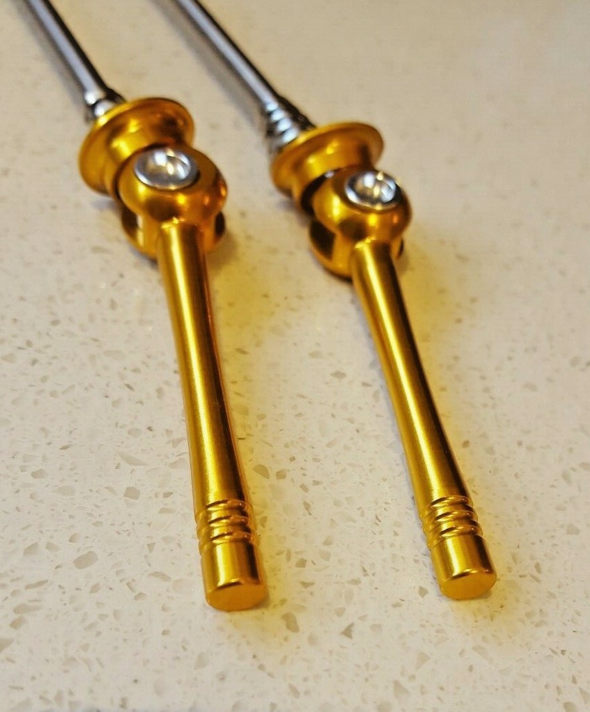 SKEWERS, Titanium & Alloy, «AEROZINE» 45 g, a pair, Quality, Strong & Gold Anod.