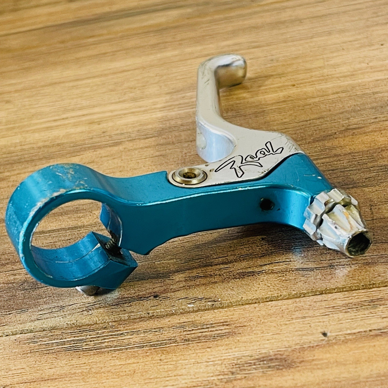 Vintage Real Design LEFT ONLY Brake Lever Turquoise SLIGHT BEND 