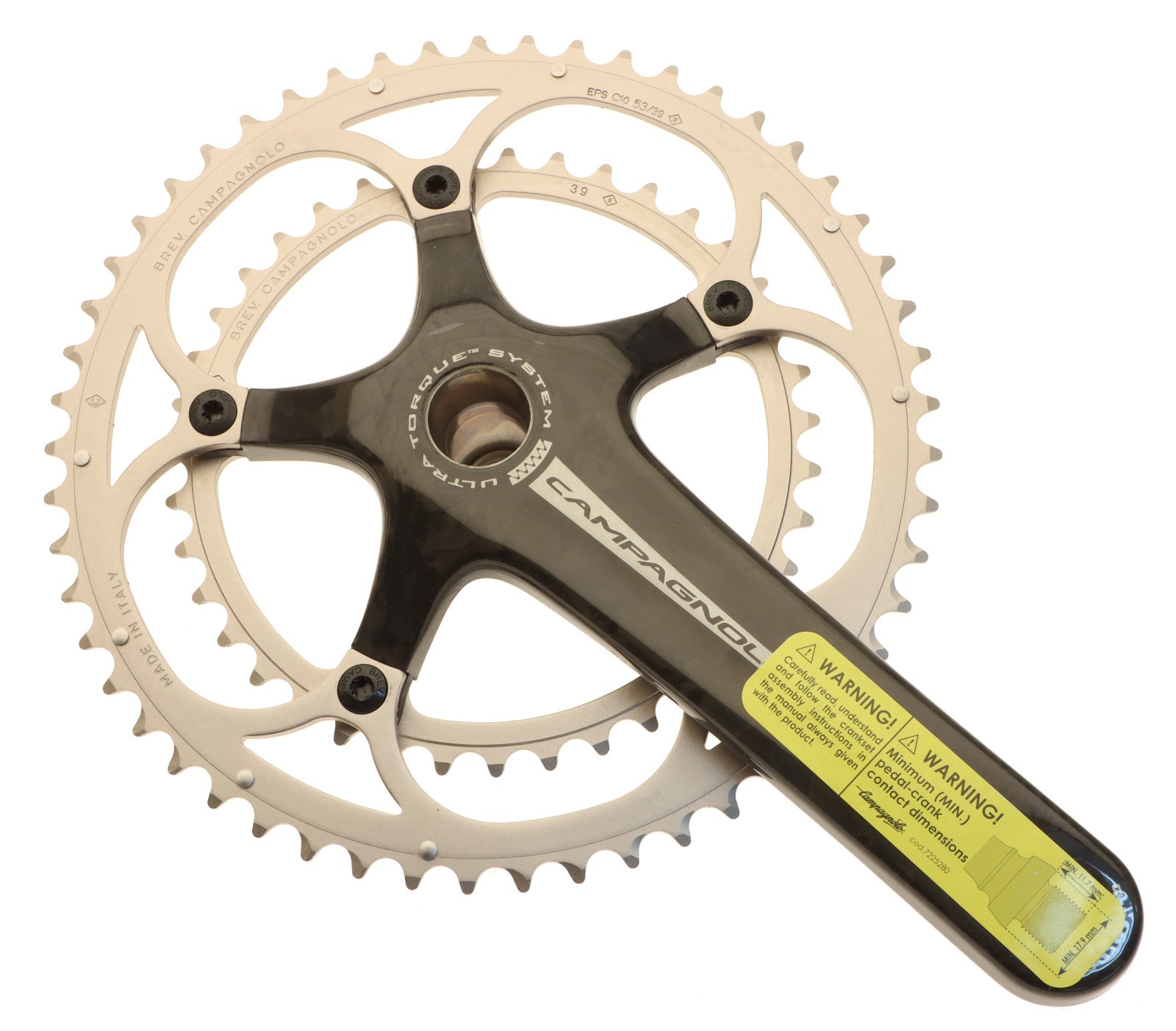 Campagnolo Record Carbon Crankset 53/39T 10 Speed 172.5mm 2007 NEW NOS