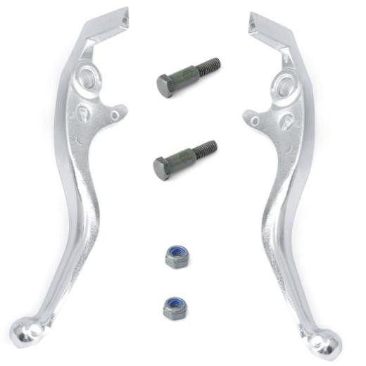 1 Pair Left and Right Lever Handbrake Compatible with Silver Hand Brake Lever