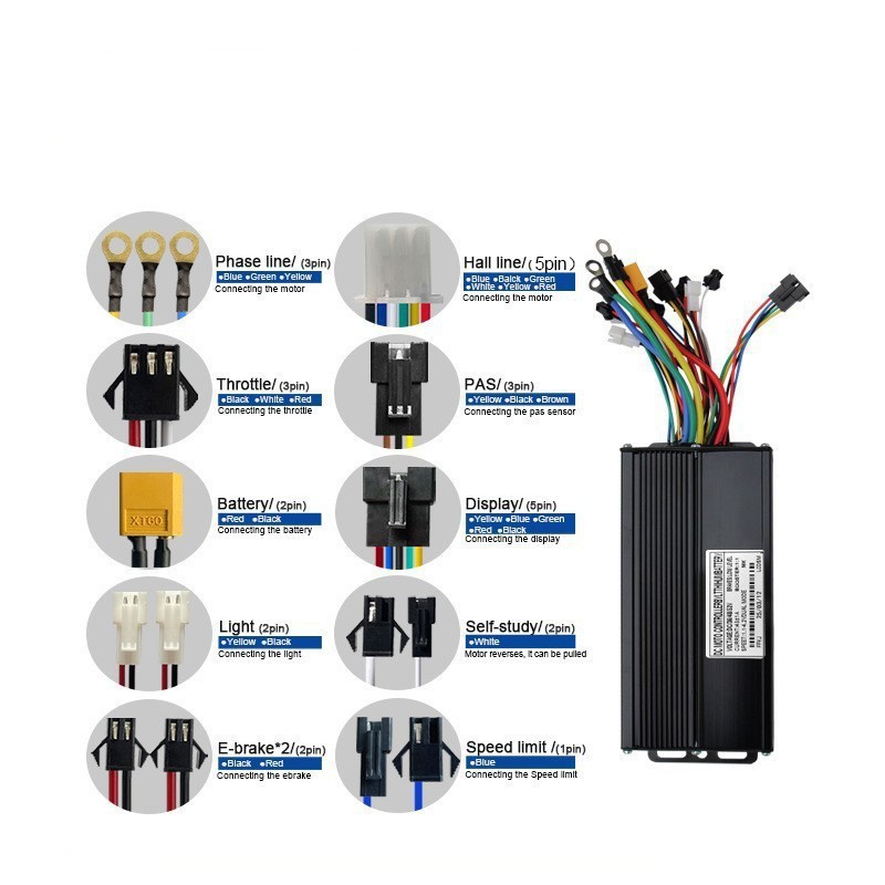 Three model Controller E-bike&E-trikes 45A 48V/52V/60V/72V 1000-2000W Sine-wave.