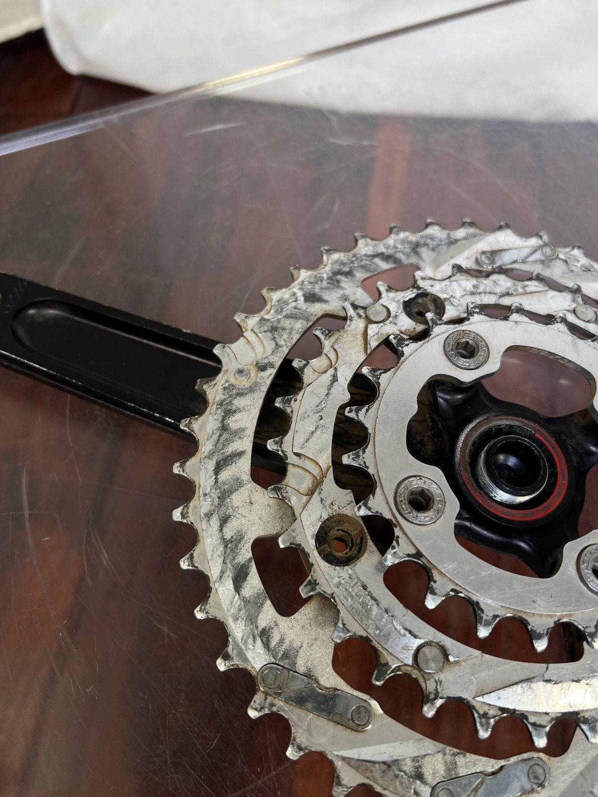 Race Face Deus XC Crankset – Vintage Retro MTB Triple Chainrings w/BB 170mm