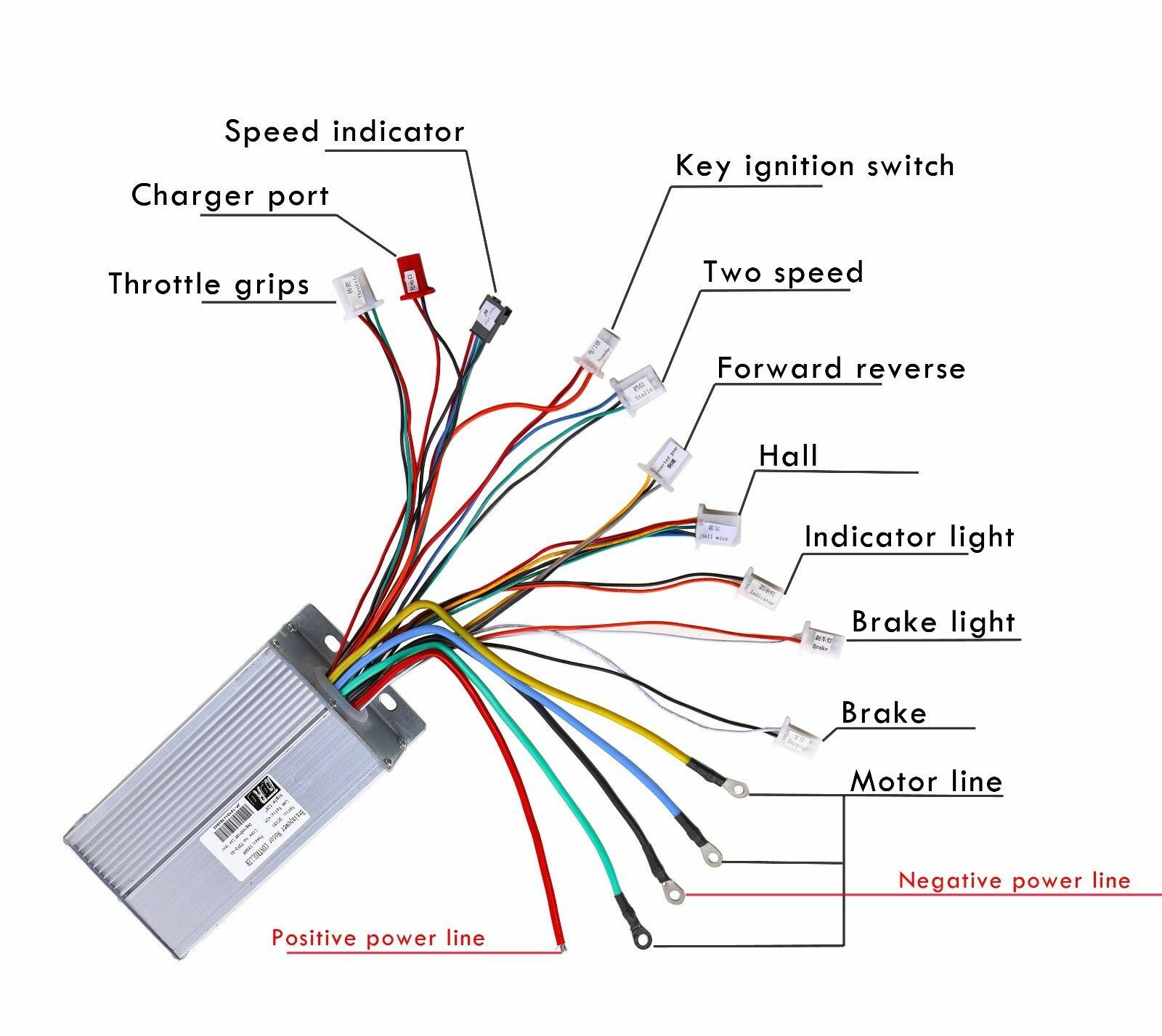 48V 1800W Brushless Electirc Motor Controller 1800 Watt kit Scooter E-bike ATV