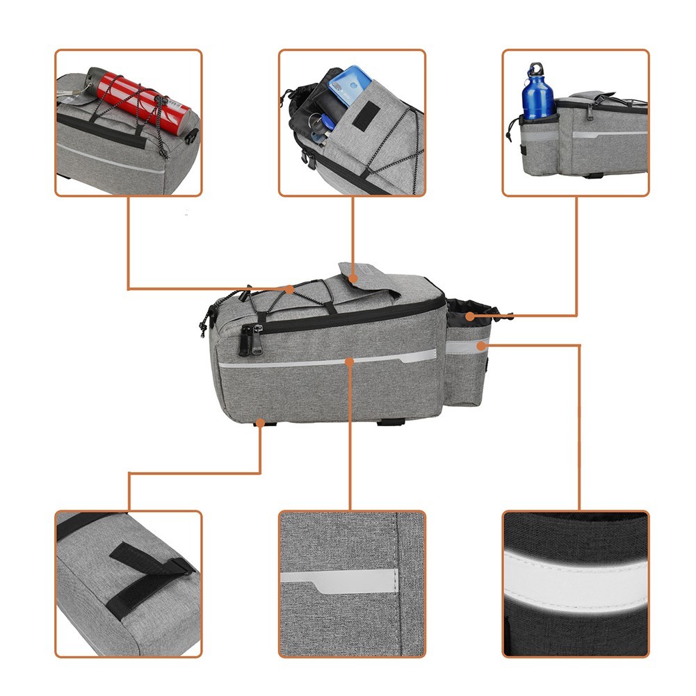 Bike Pannier Trunk Bags Spacious Design Easy Installation and Secure Attachment