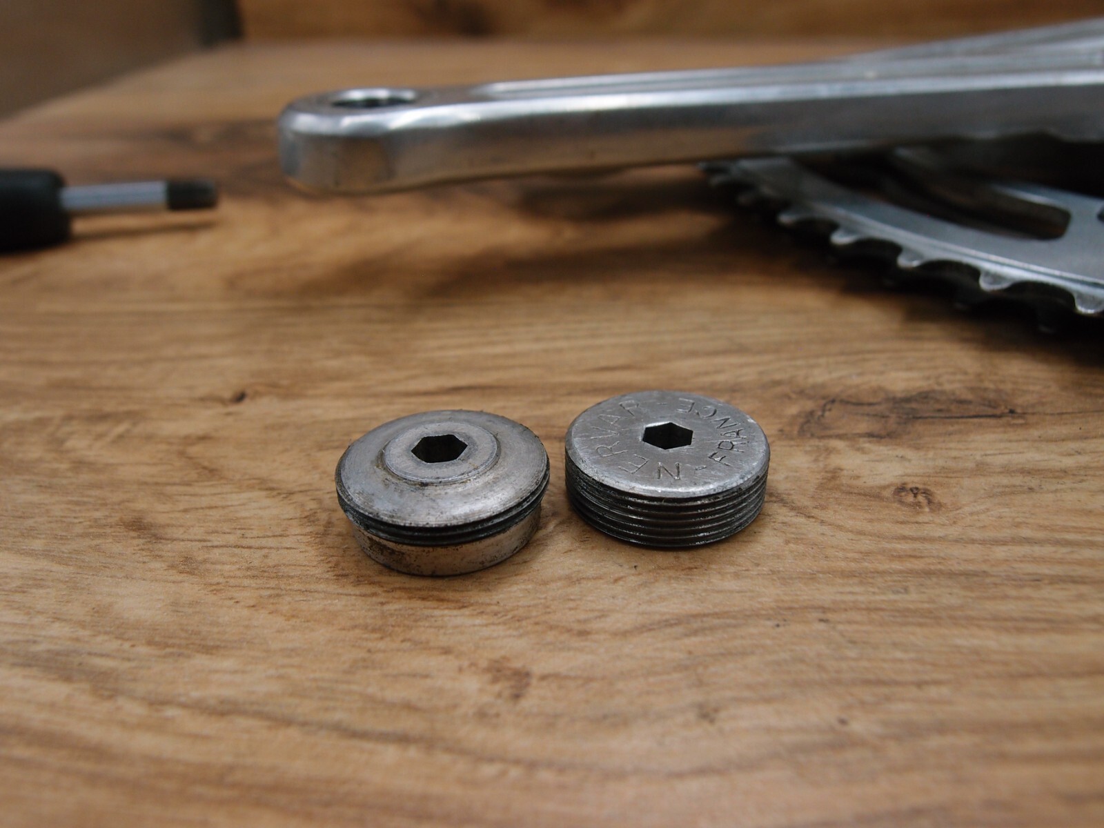 1970s NERVAR double crankset for road bike made in France 52/47 T 170 mm