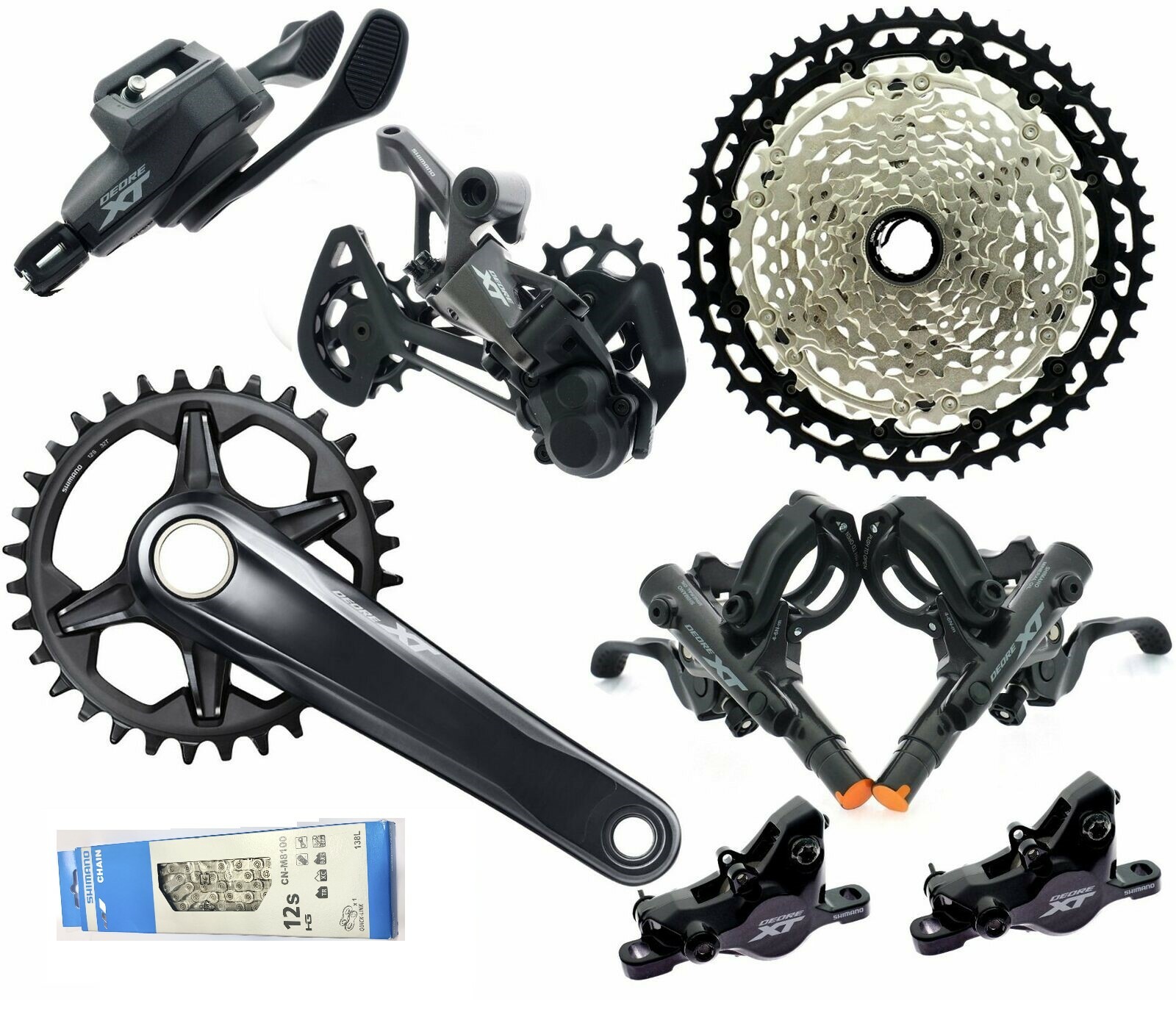 Shimano XT FC-SL-RD-CN-CS-BL-BR-M8100 MTB 1×12 Speed 10-51T Groupset