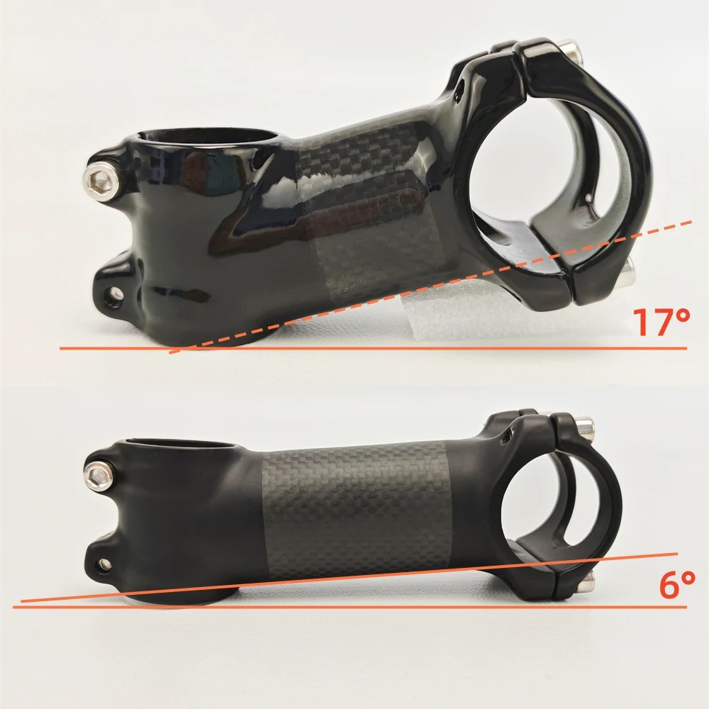 MTB Road Mountain Bicycle Carbon Alloy Stem 31.8*60-120mm 6/17 Degrees Bike Stem
