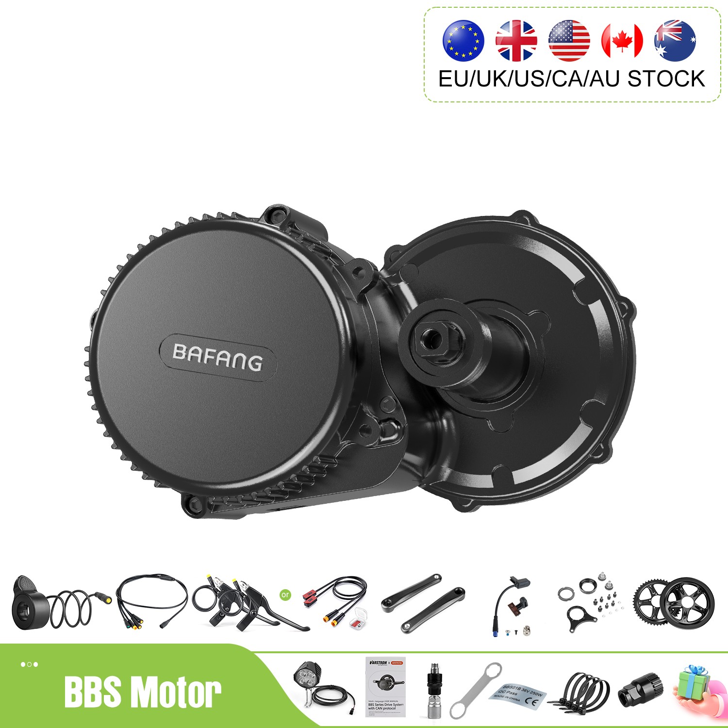 48V500W Bafang Mid Motor DIY Conversion Kits 8FUN For Electric Bike 68-73mm