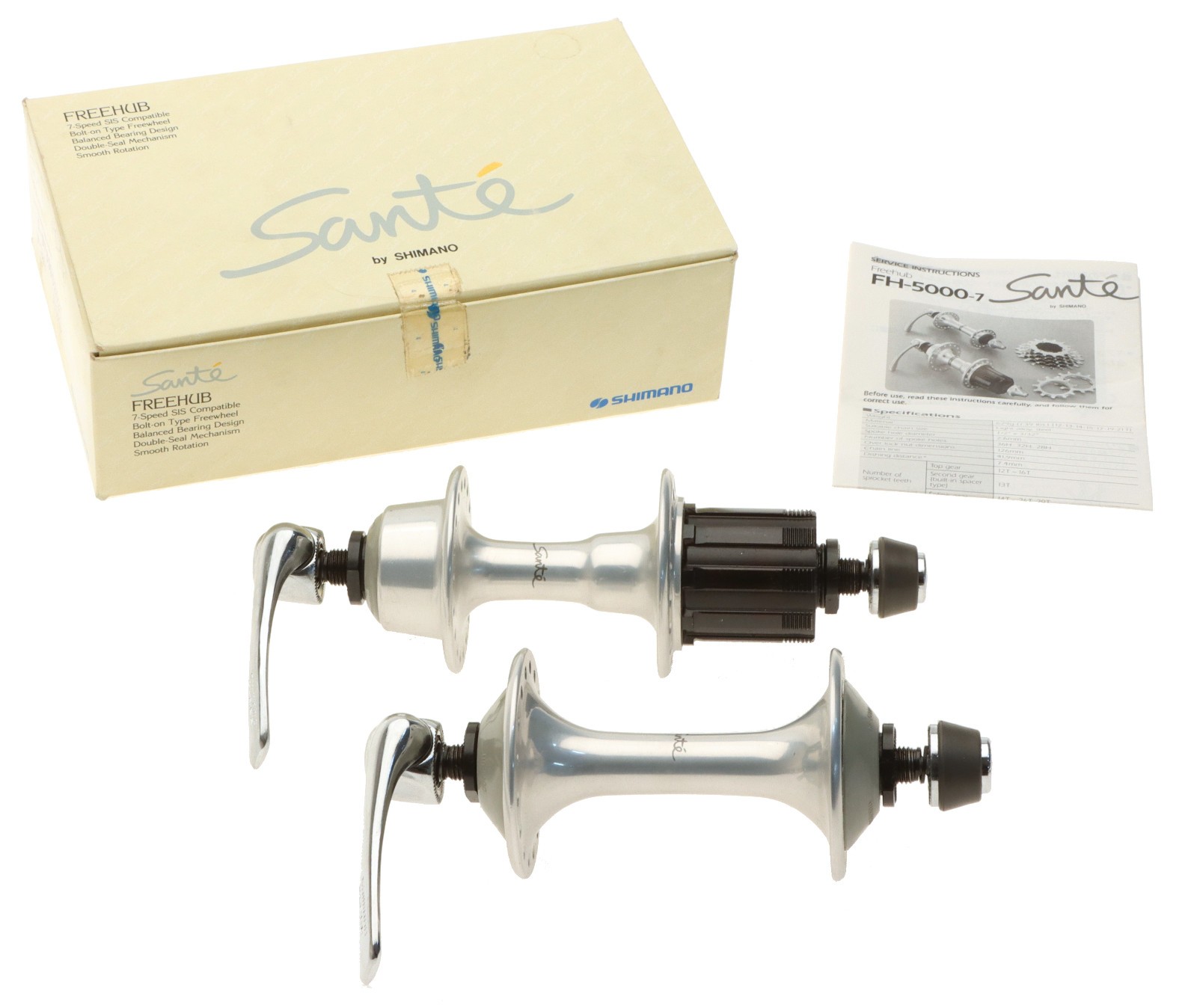 Shimano Santé Hubset HG Road 32h 100/126mm QR 7 Speed NEW NOS