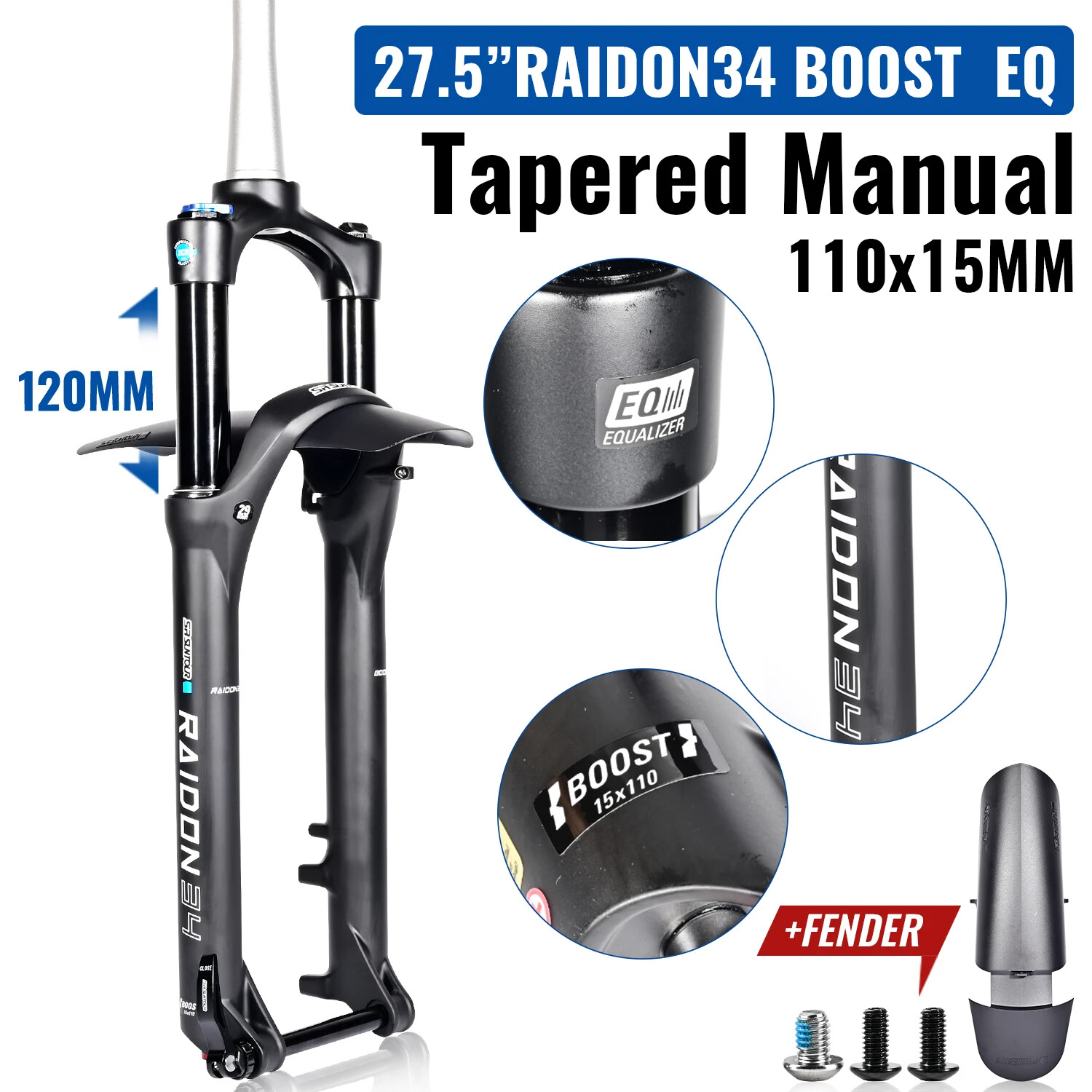 26 27.5 29 Inch Mountain Bike Suspension Fork 100/120mm Air Damping Remote Fork