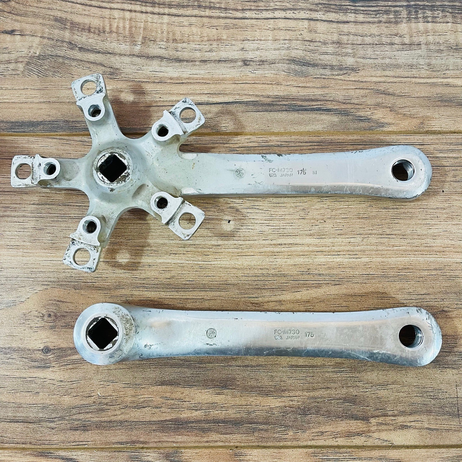 Vintage Shimano Deore XT FC-M730 175 Square Taper Crank Arms