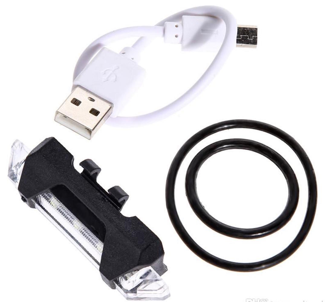 RECHARGEABLE LED FRAME Waterproof Flashing Modes Bike Bicycle Tail Light Safety