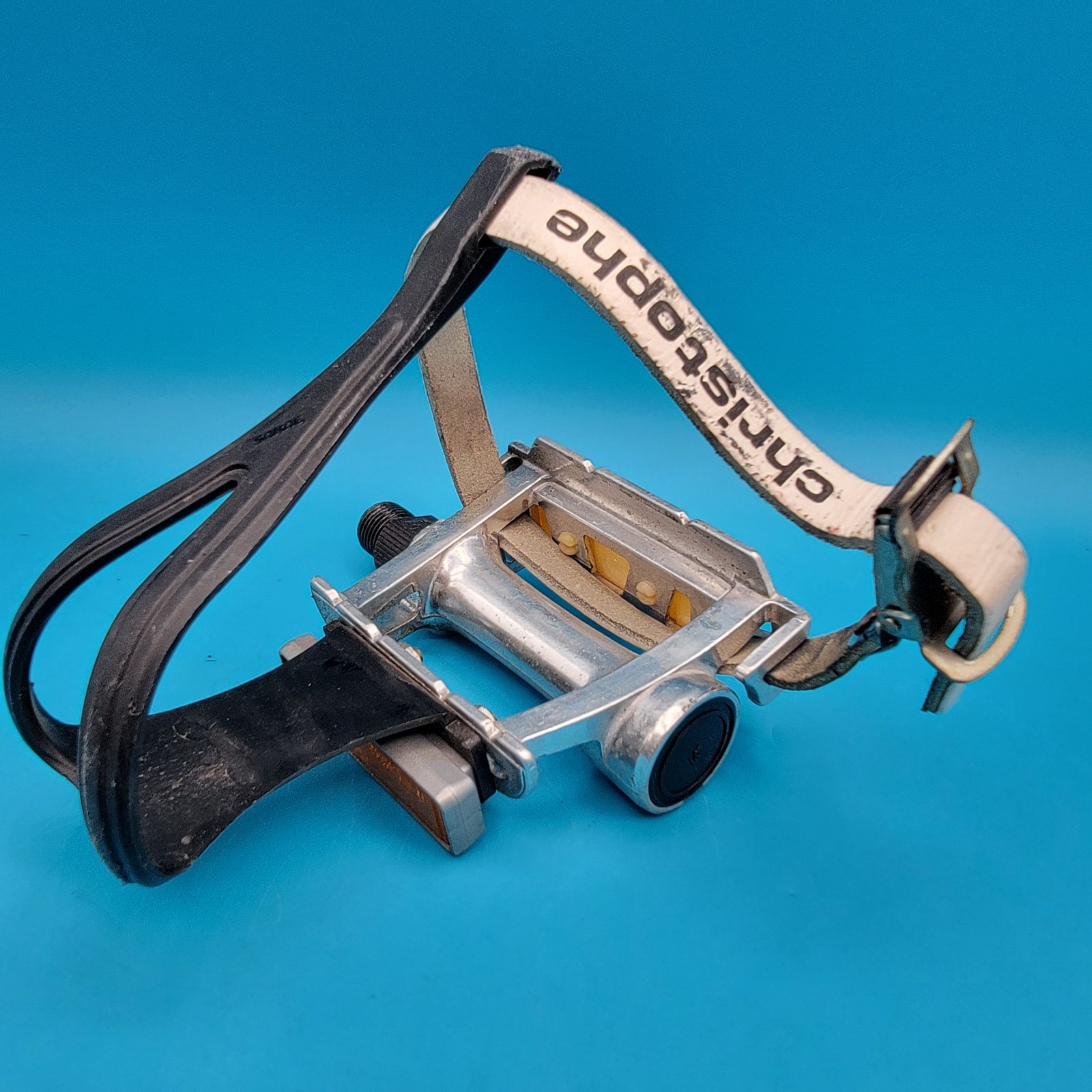 SR SP-250 Toe Clip & Strap Bike Pedals Sakae Cages Christophe Straps Fixie e4